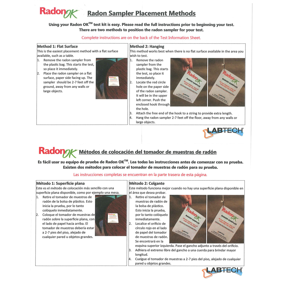 Radon Sampler Placement Methods