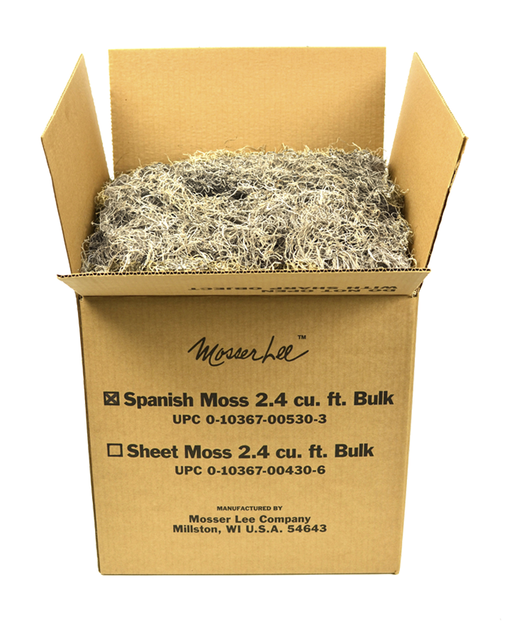 Box of Spanish moss