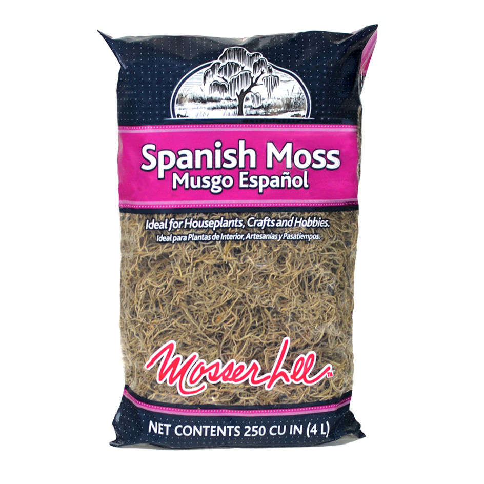 Front of spanish moss package