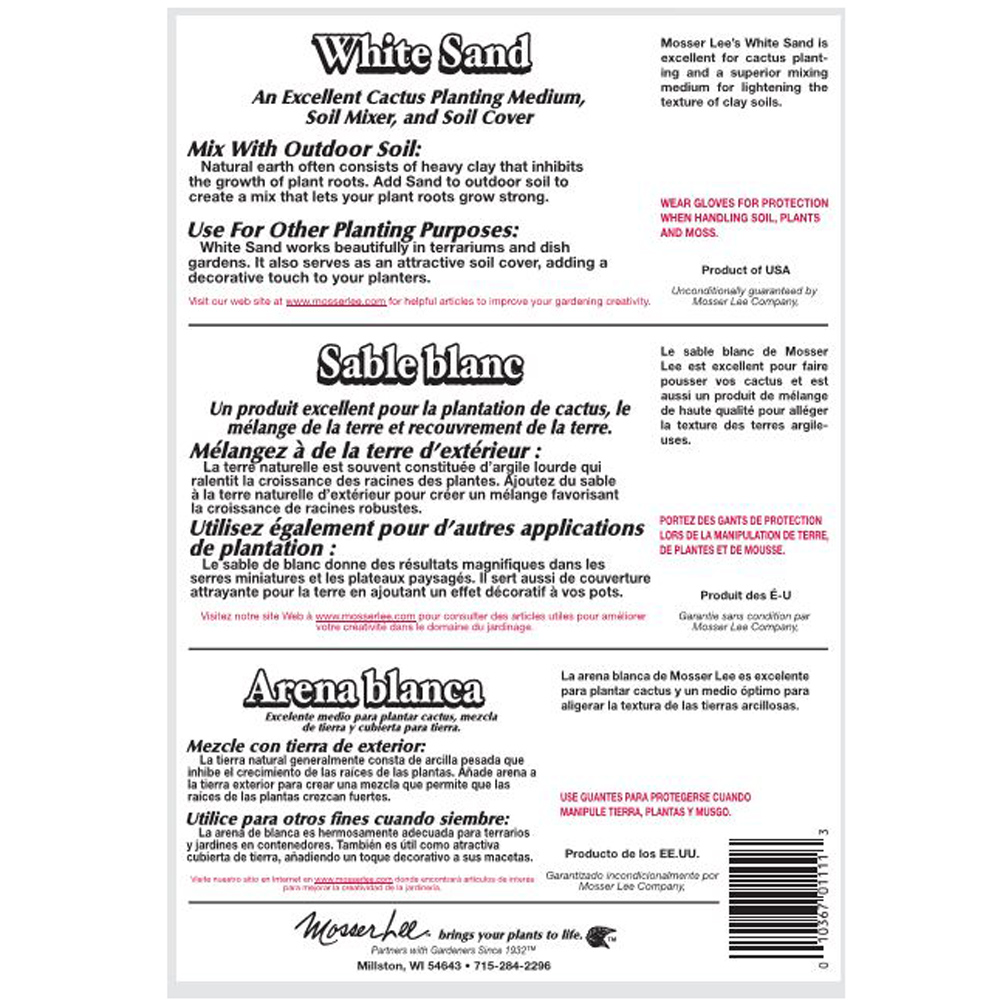 Decorative Sand for Plants & Crafts Quality Sand Mosser Lee